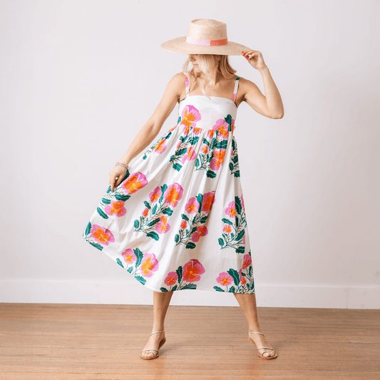 Reef Dress – Pink Blossom Print